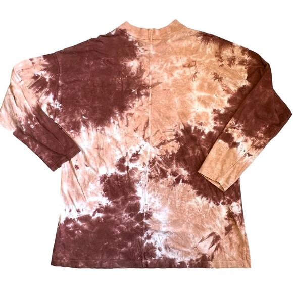 Free People We The Free Women’s Sz M Tie Dye Relaxed Oversized Long Sleeve Tee - Picture 9 of 11
